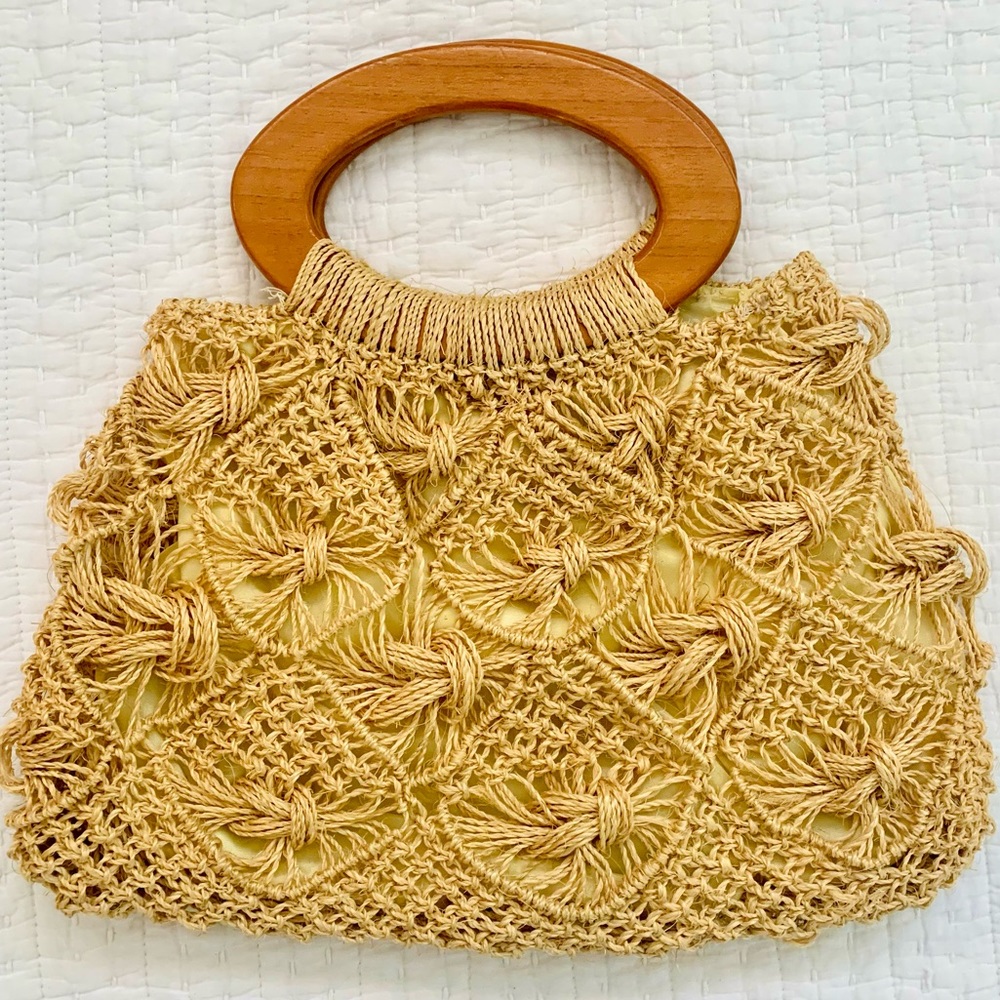 Vintage Macramé Woven Rope-Style Bag